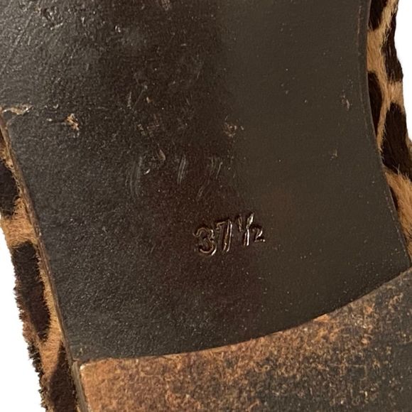 VINTAGE MISS MAUD PARIS Giraffe Print Hair Calf Knee High Boots, Size 7.5 - Picture 6 of 6